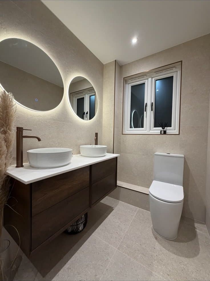 The Stone & Bronze Bathroom